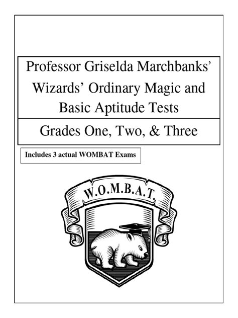 Wizards' Ordinary Magic and Basic Aptitude Test.
